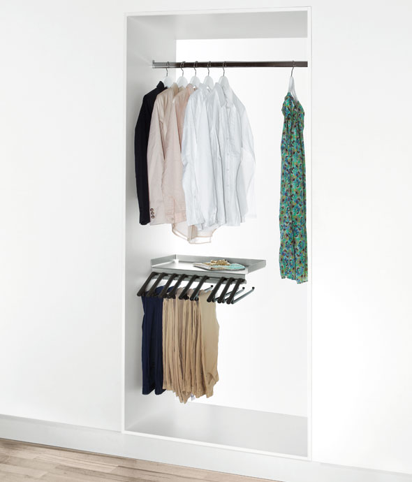 Wooden Trouser Hanger for Wardrobe For Multipurpose Gray